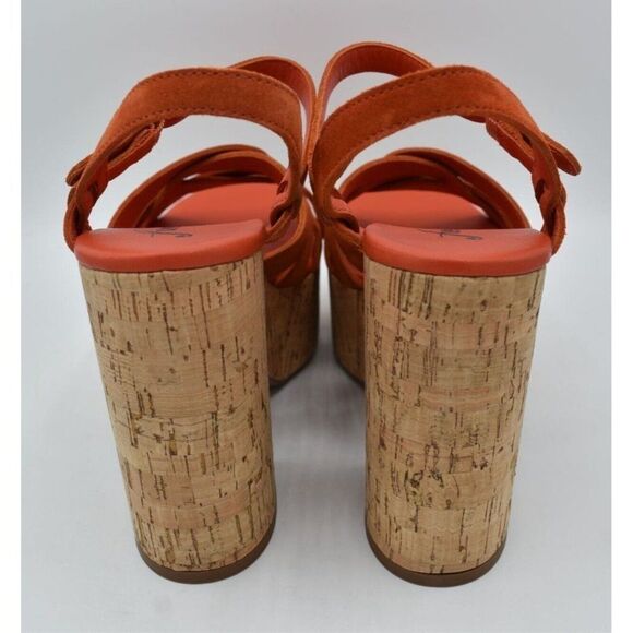 Free People Size EU 38 US 8 Lisbon Sunstar Mary Jane Orange Platform Sandals - Picture 6 of 8